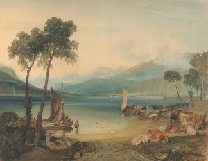 제네바 호수와 몽블랑 산